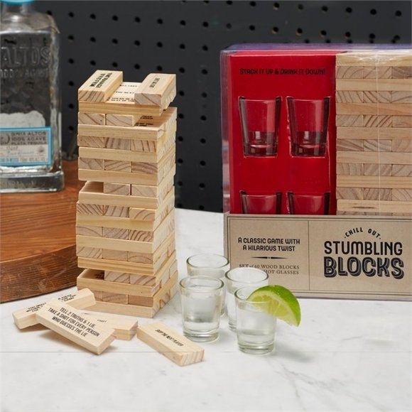 Stumbling Blocks Drinking Game, TWO AVAILABLE - Picture 1 of 2
